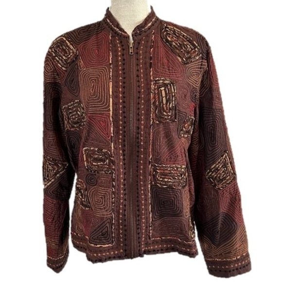 KEREN HART Vintage Boho Jacket - Large - Picture 1 of 12